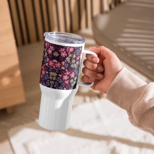 Travel mug with a handle